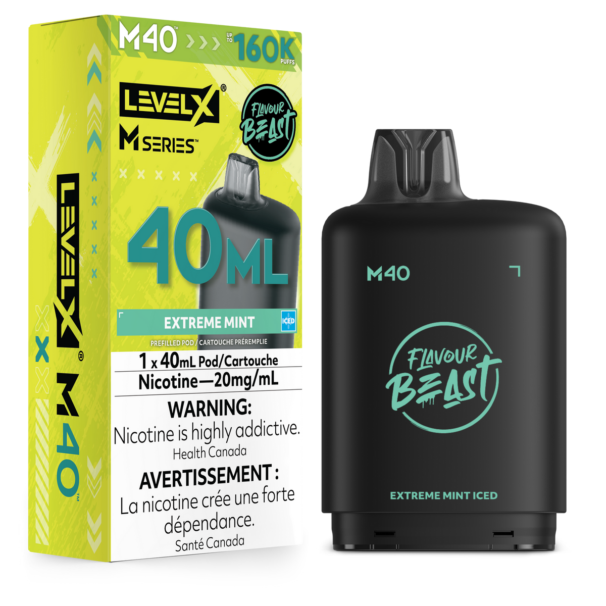 LEVEL X M40 160K EXTREME MINT ICE 20MG