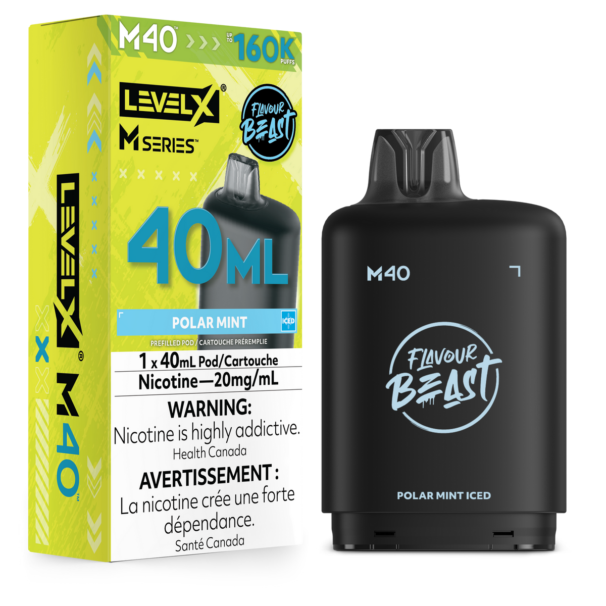 LEVEL X M40 160K POLAR MINT ICE 20MG