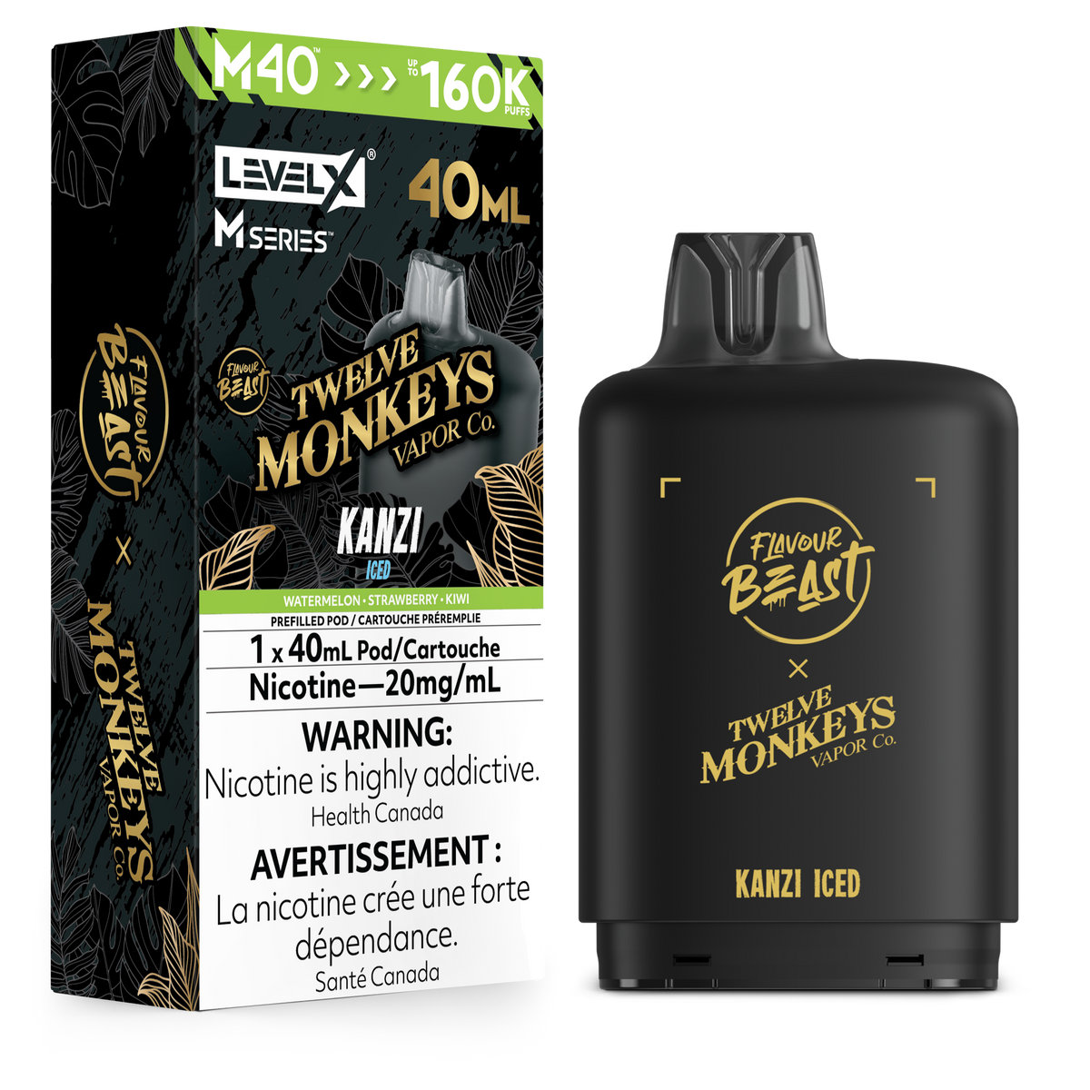 LEVEL X M40 160K TWELVE MONKEYS KANZI ICE 20MG