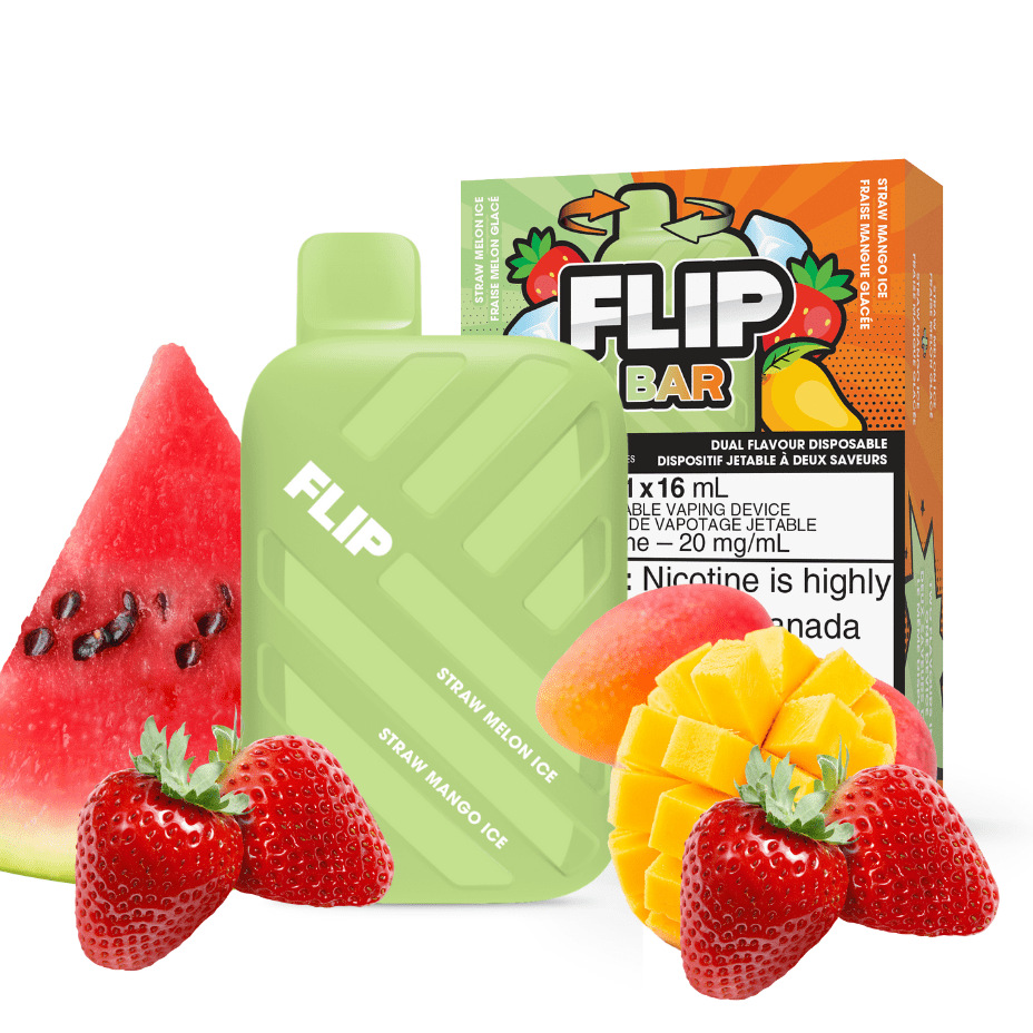 FLIP BAR 9000 STRAW MELON ICE/STRAW MANGO ICE 20MG