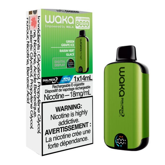 WAKA soPro DM8000i 18MG GREEN GRAPE ICE