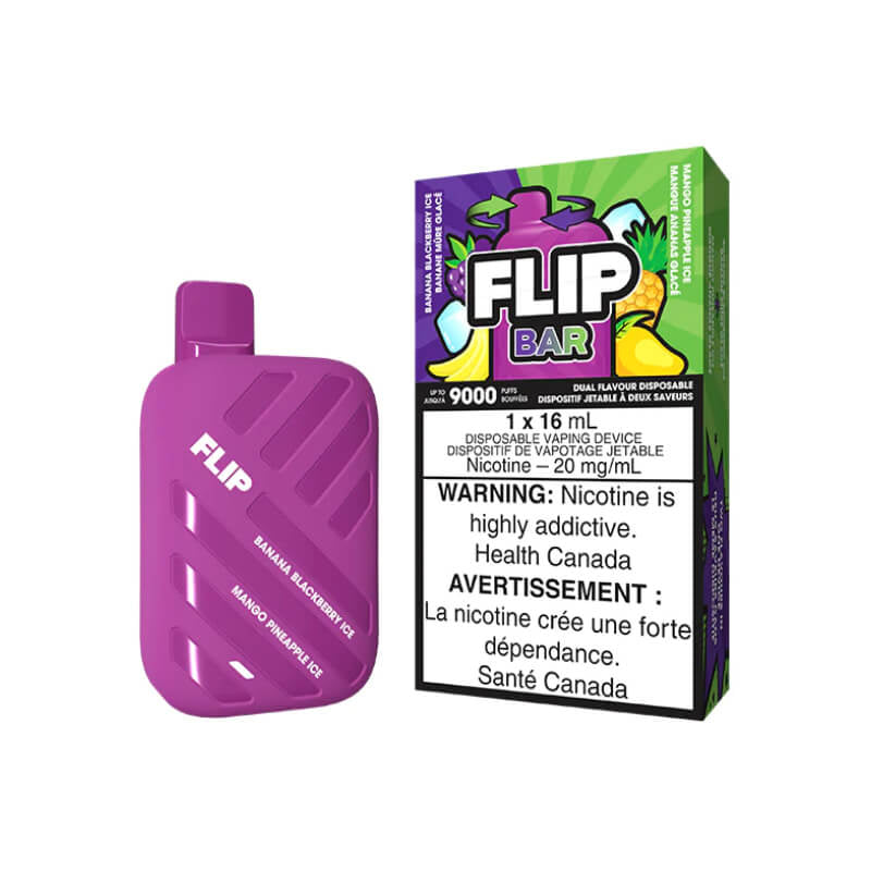 FLIP BAR 9000 BANANA BLACKBERRY ICE/MANGO PINEAPPLE ICE 20MG