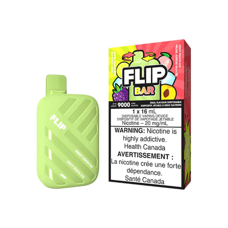 FLIP BAR 9000 BERRY LEMON ICE/JUICY PEACH ICE 20MG