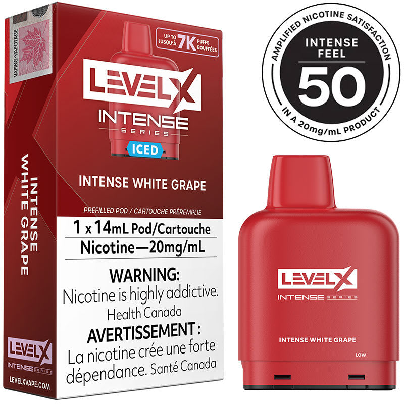 LEVEL X INTENSE 7K WHITE GRAPE ICED 20MG