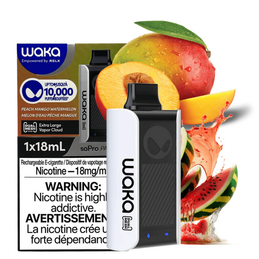 WAKA SO PRO 10,000 PEACH MANGO WATERMELON 18MG