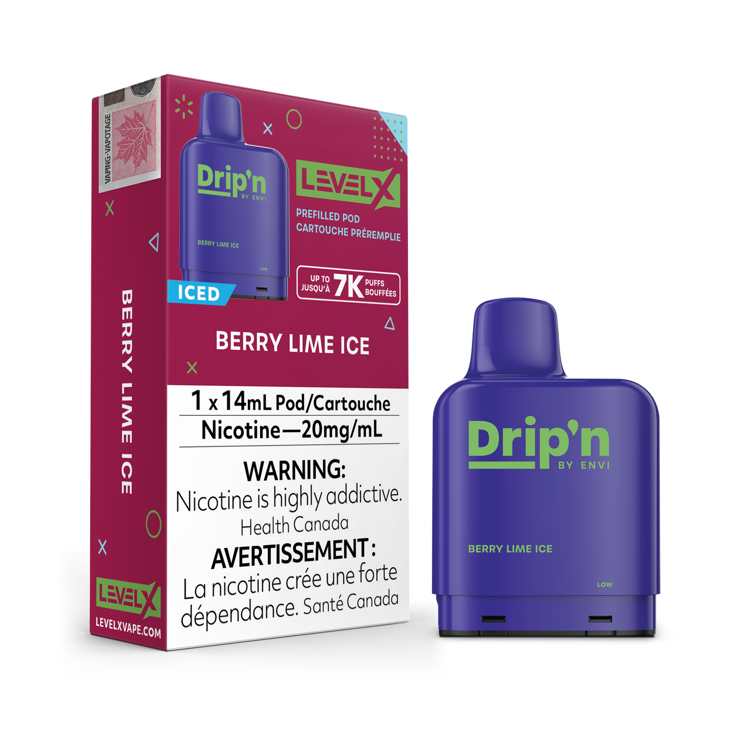 LEVEL X DRIP’N 7K BERRY LIME ICE 20MG