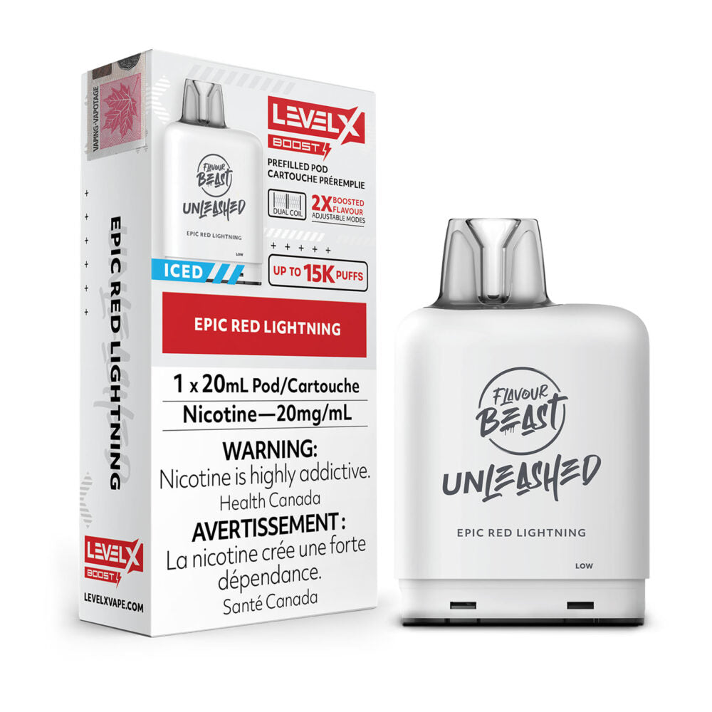 LEVEL X BOOST UNLEASHED 15K EPIC RED LIGHTNING ICE 20MG