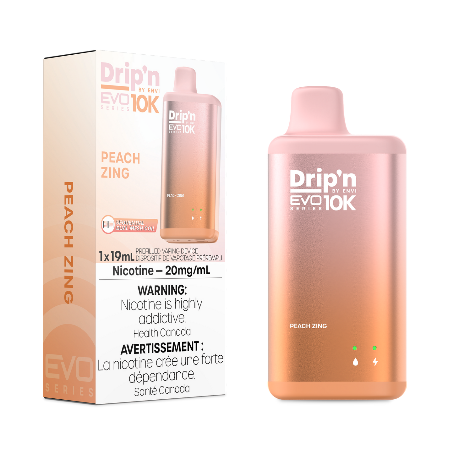 DRIP'N EVO 10K PEACH ZING 20MG