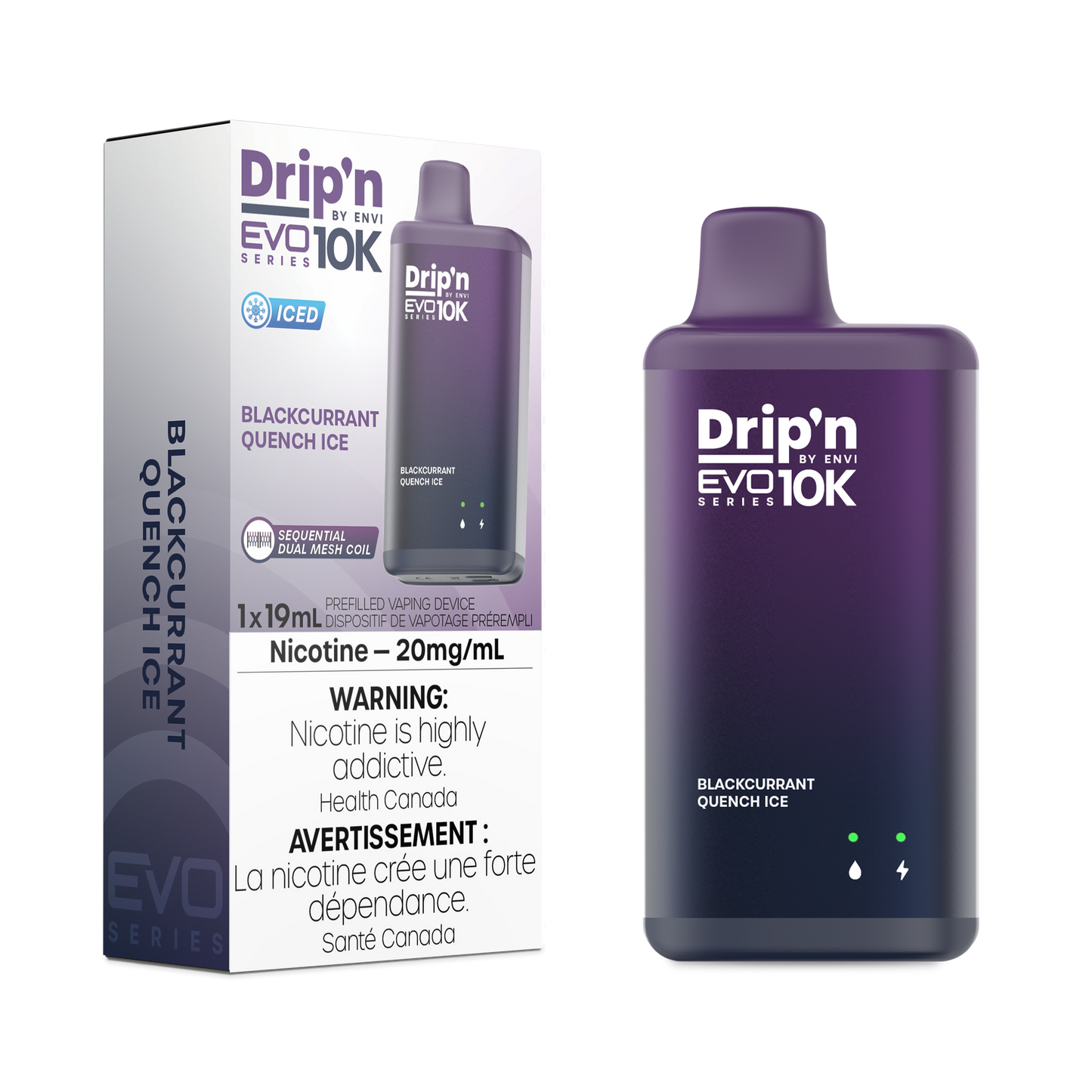 DRIP'N EVO 10K BLACKCURRANT QUENCH ICE 20MG