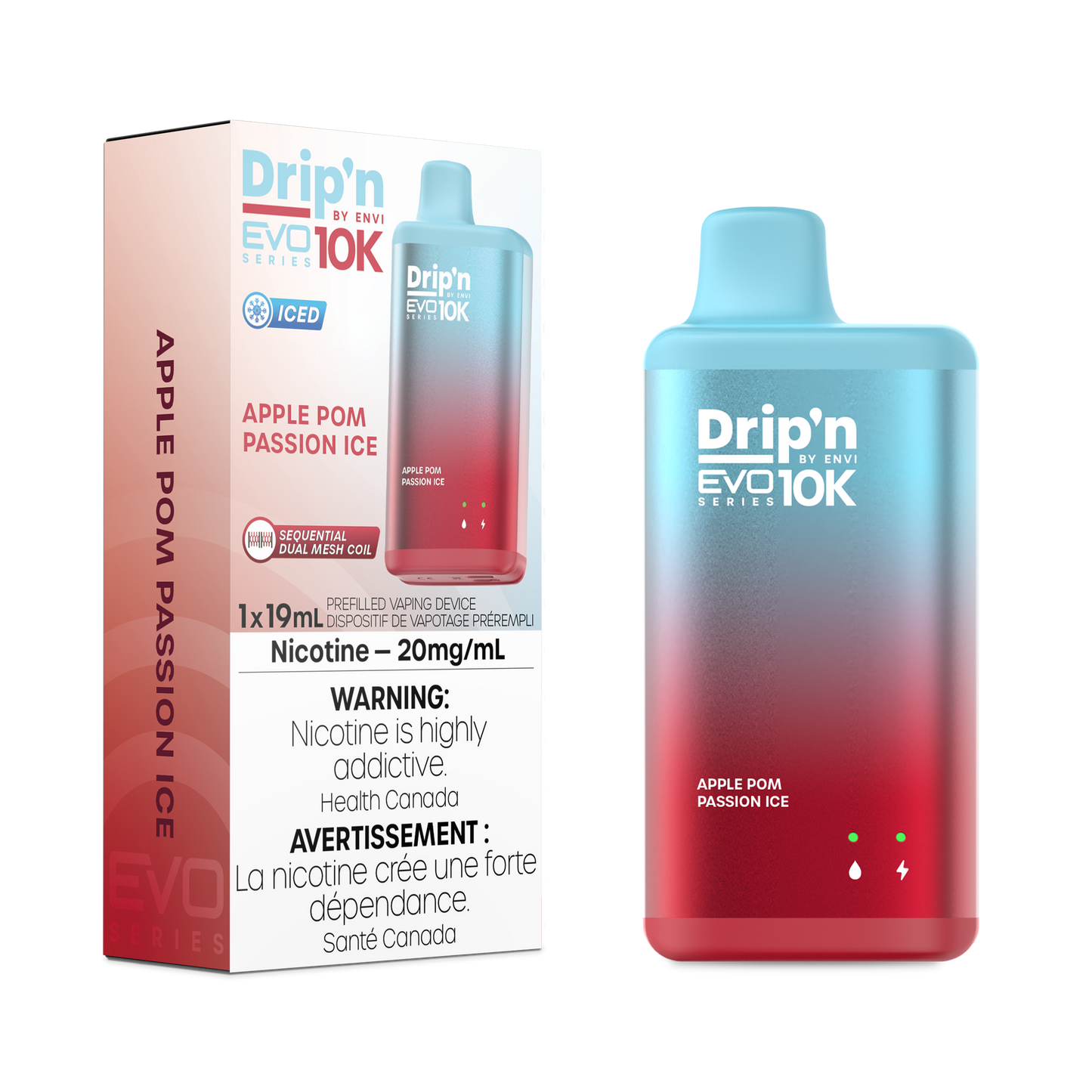 DRIP'N EVO 10K APPLE POM PASSION ICE 20MG