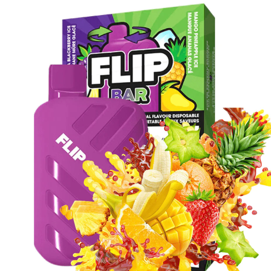 FLIP BAR 9000 BANANA BLACKBERRY ICE/MANGO PINEAPPLE ICE 20MG