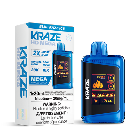 KRAZE MEGA 10-20K BLUE RAZZ ICE 20MG