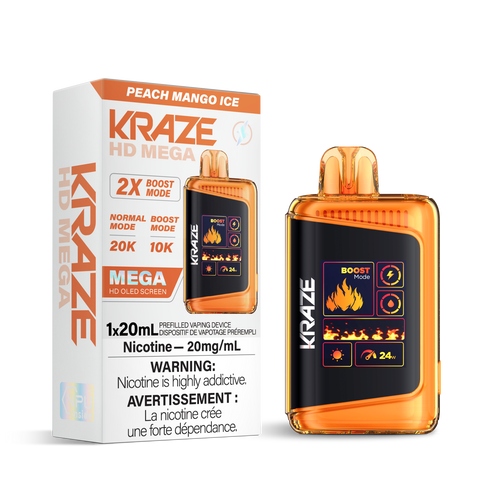 KRAZE MEGA 10-20K PEACH MANGO ICE 20MG