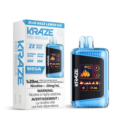 KRAZE MEGA 10-20K BLUE RAZZ LEMON ICE 20MG