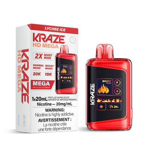 KRAZE HD MEGA 10-20K LYCHEE ICE 20MG