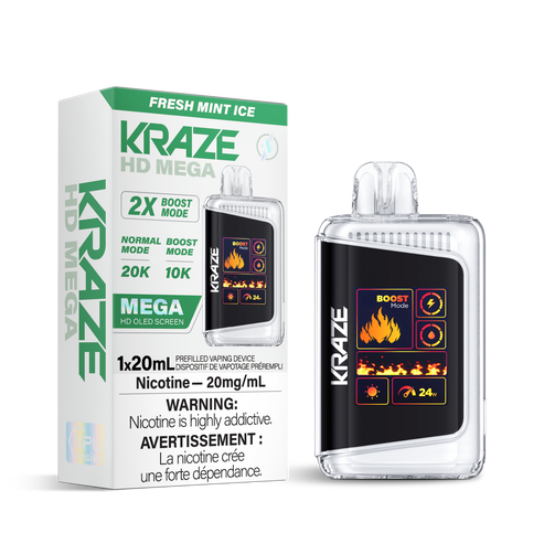 KRAZE MEGA 10-20K FRESH MINT ICE 20MG