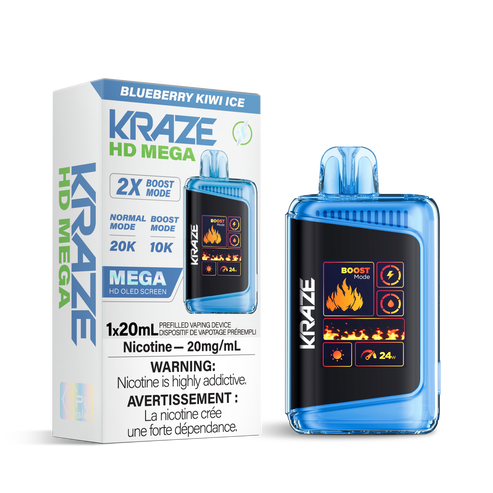 KRAZE MEGA 10-20K BLUEBERRY KIWI ICE 20MG