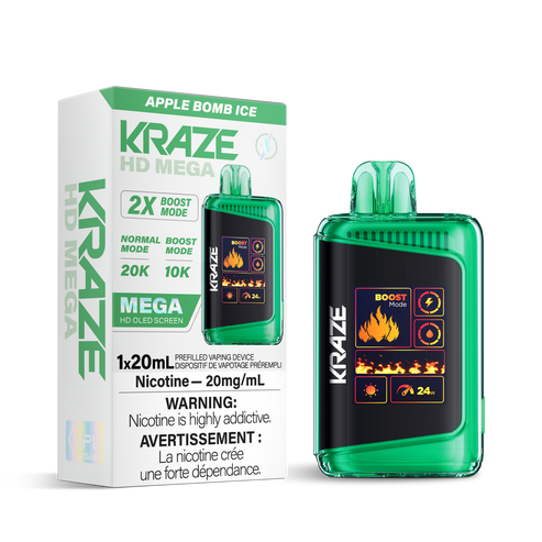 KRAZE MEGA 10-20K APPLE BOMB ICE 20MG