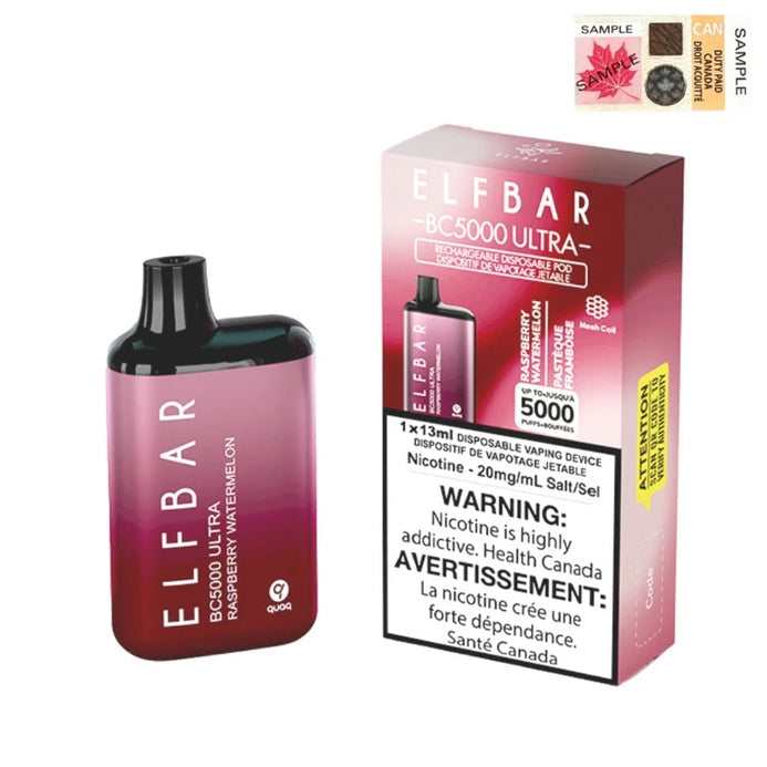 ELF BAR BC5000 ULTRA RASPBERRY WATERMELON 20MG