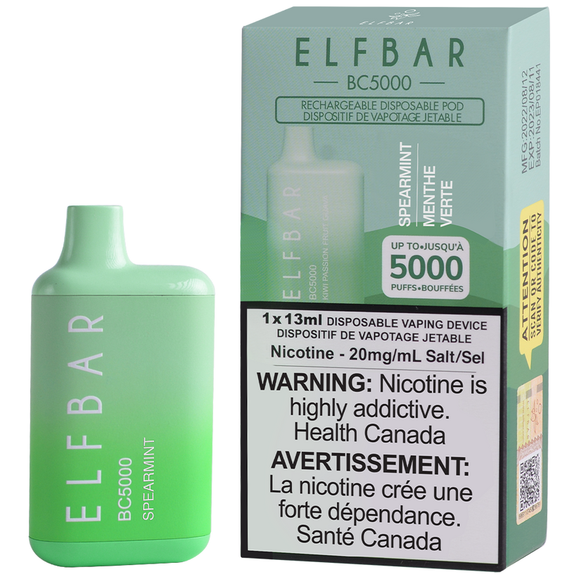 ELF BAR BC5000 SPEARMINT 20MG