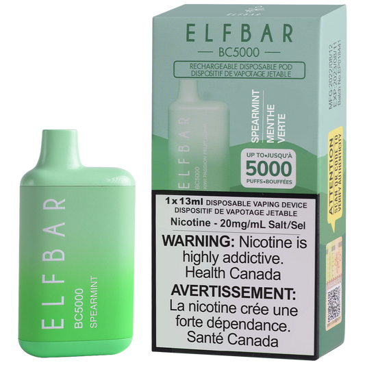 ELF BAR BC5000 SPEARMINT 20MG