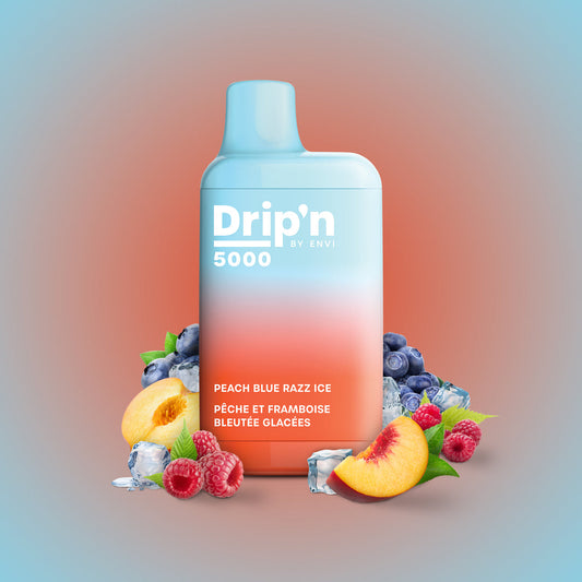 DRIP'N 5000 PEACH BLUE RAZZ ICE 20MG