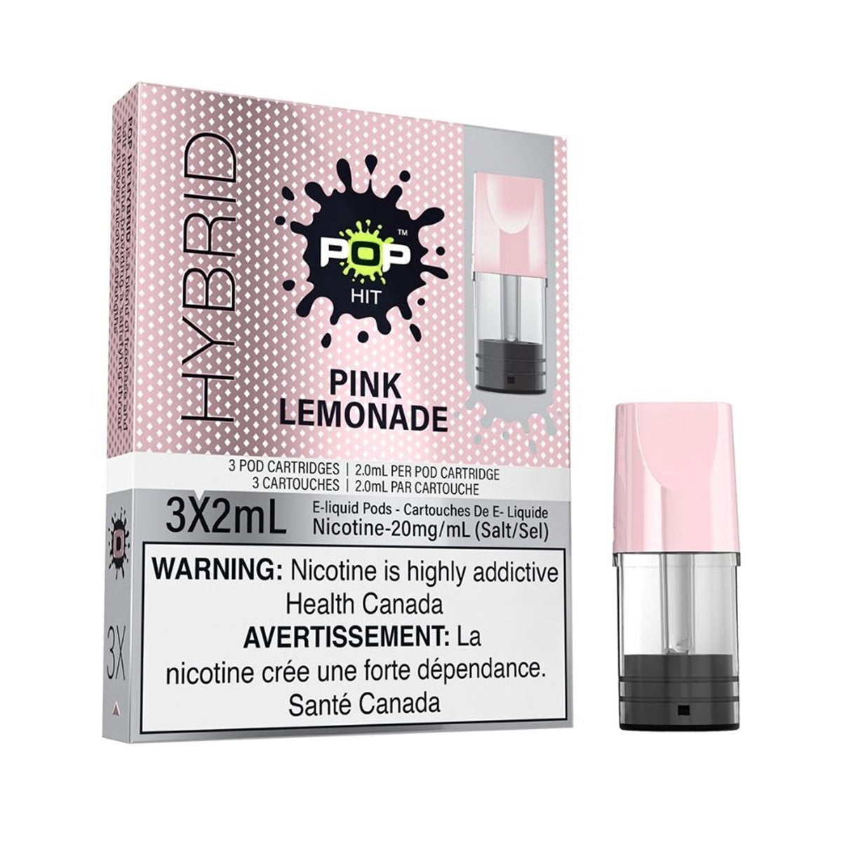 POP HYRBRID PODS PINK LEMON 20MG