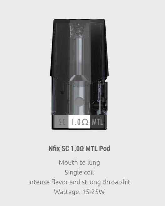 NFIX SC 1.0ohm MTL POD 2ml (3/Pack)