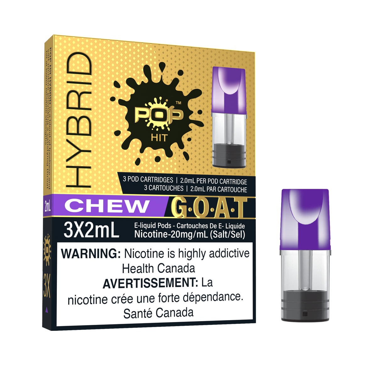 POP HYBRID PODS CHEW G.O.A.T. 20MG