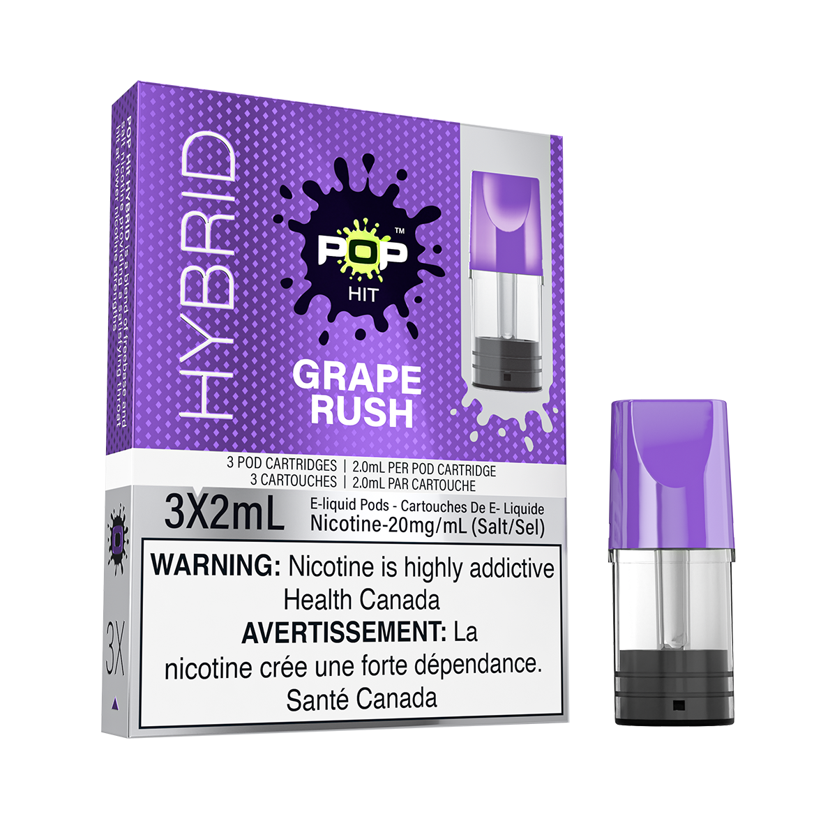 POP HYBRID PODS GRAPE RUSH 20MG