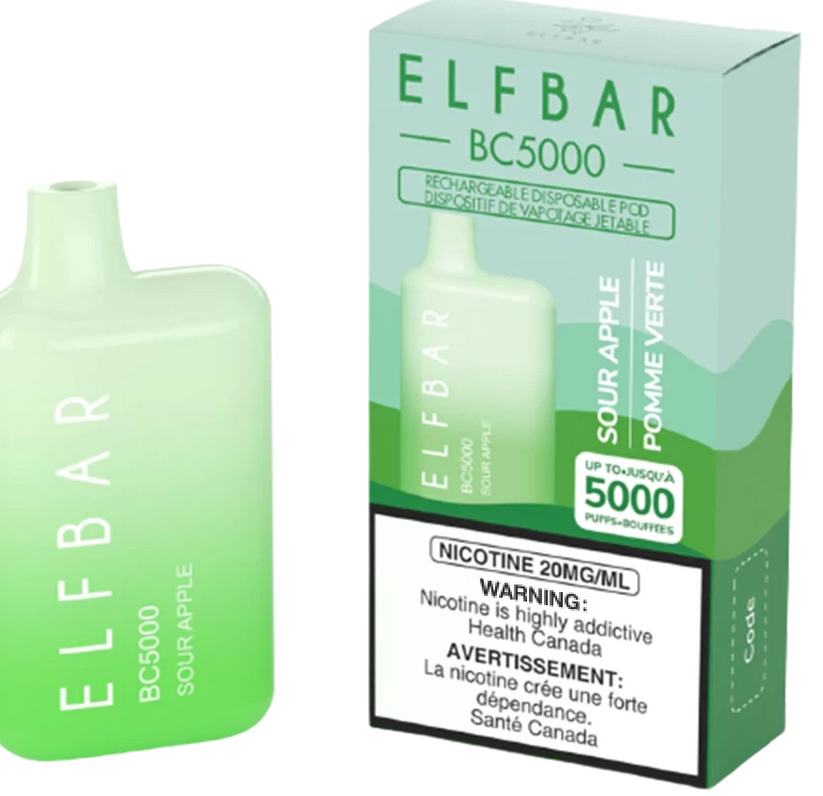 ELF BAR BC5000 SOUR APPLE 20MG