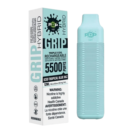 POP HYBRID GRIP ICED TROPICAL BLUE RAZZ 20MG