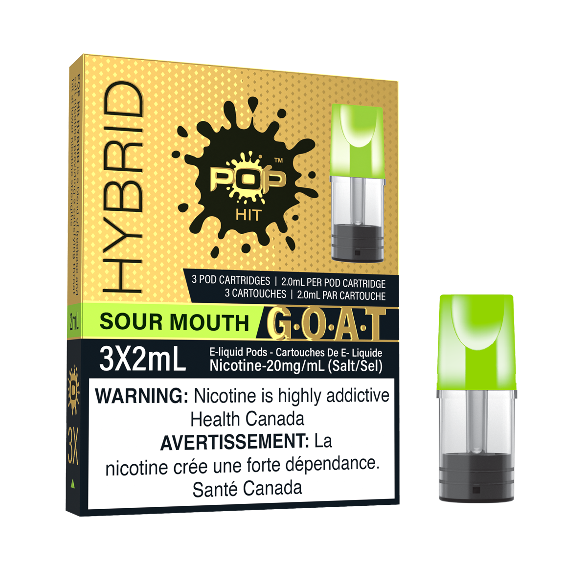 POP HYRBRID PODS SOUR MOUTH G.O.A.T. 20MG